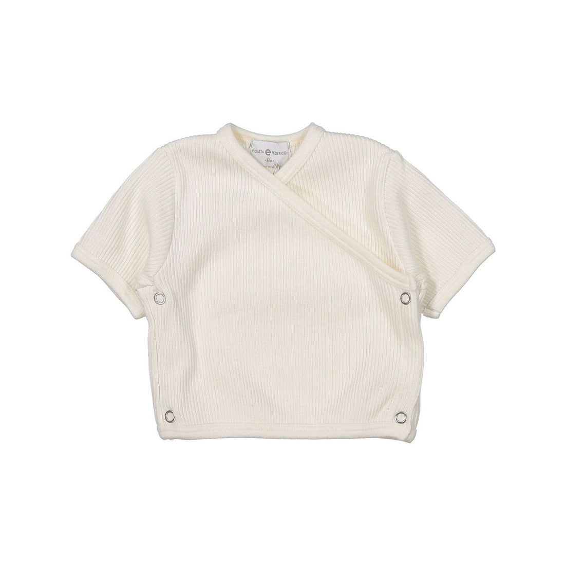 Violeta knitwear Violeta Bone Ribbed Knit Wrap Baby Sweater