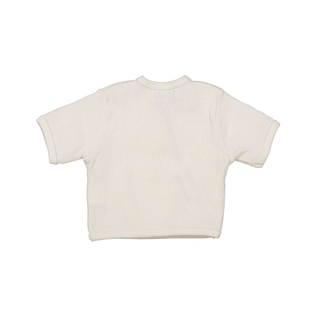 Violeta knitwear Violeta Bone Ribbed Knit Wrap Baby Sweater