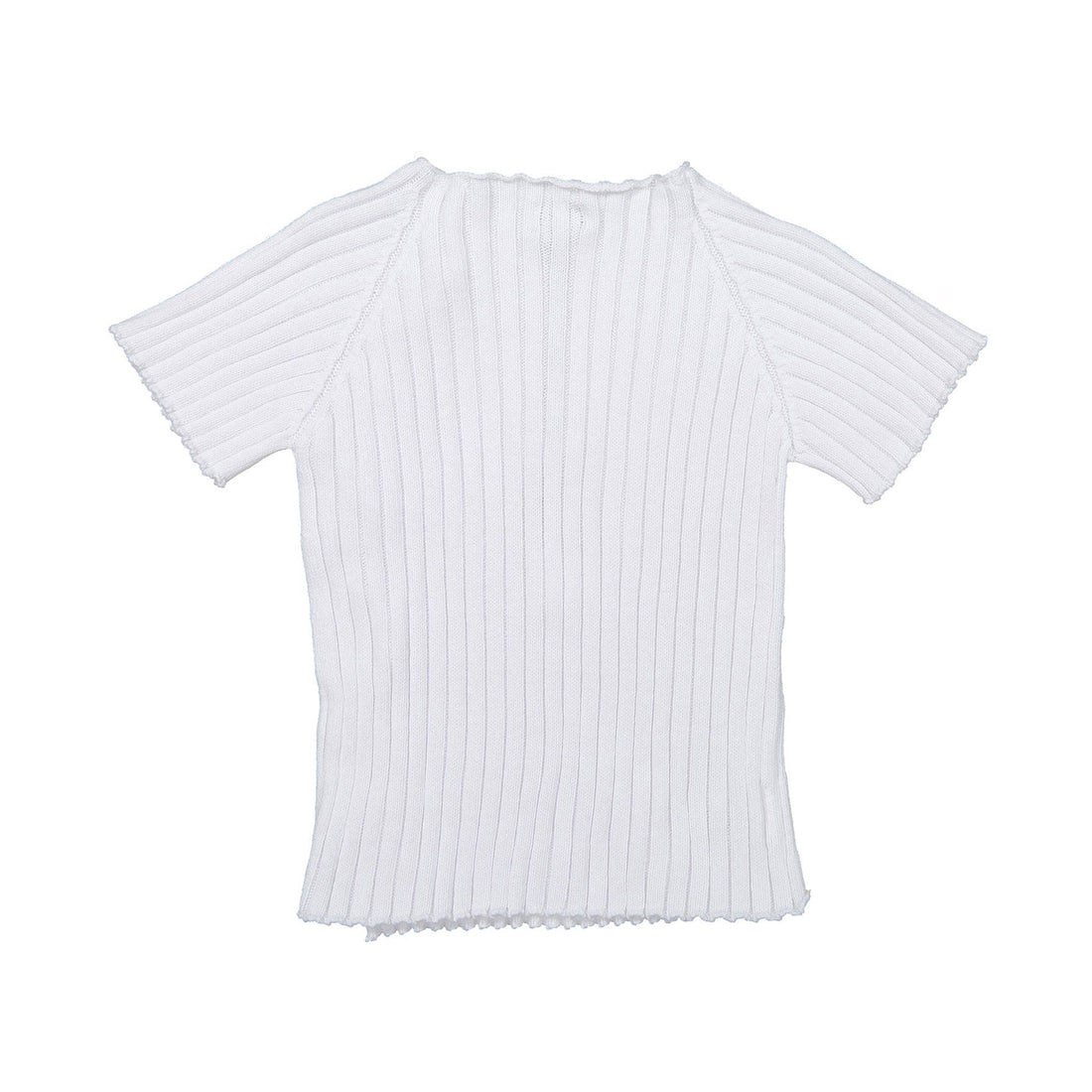 Violeta knitwear Violeta White Lalo Ribbed Knit Sweater