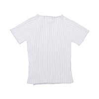Violeta knitwear Violeta White Lalo Ribbed Knit Sweater