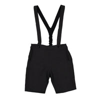 Violeta pants 4 Violeta Black Linen Suspender Shorts