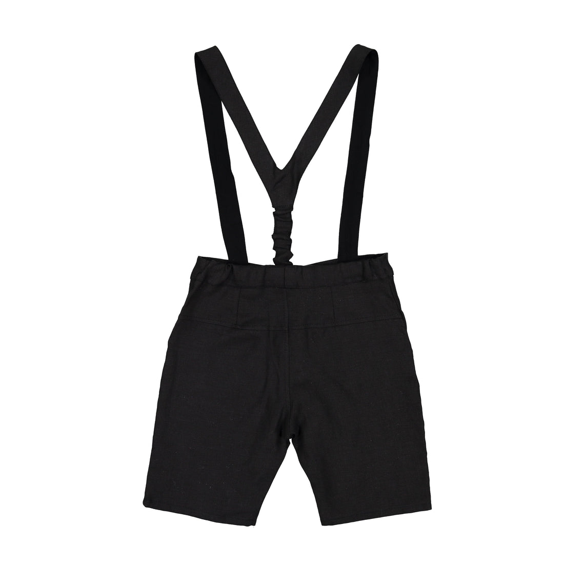 Violeta pants 4 Violeta Black Linen Suspender Shorts