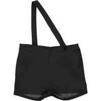 Violeta pants Violeta Black Linen Strap Shorts