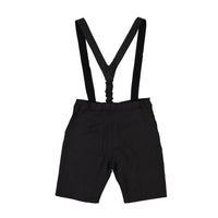 Violeta pants Violeta Black Linen Suspender Shorts