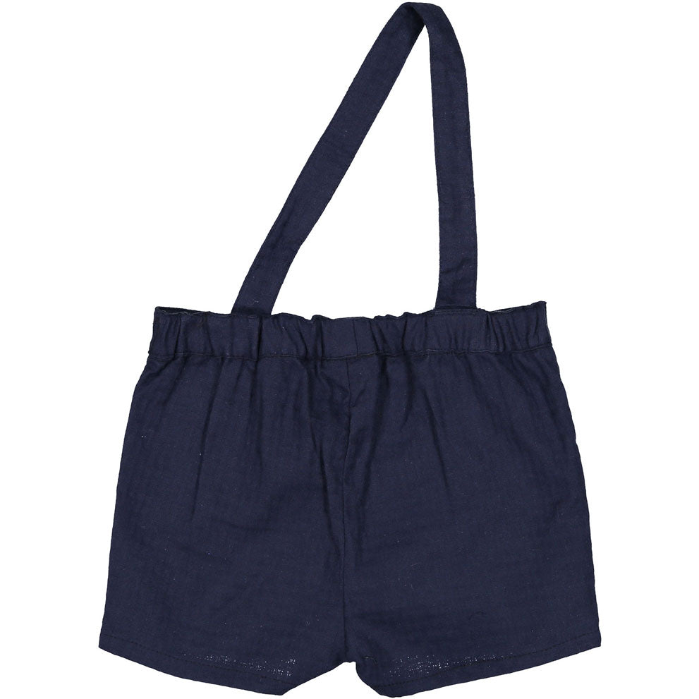 Violeta pants Violeta Navy Brocade Strap Shorts