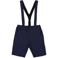Violeta pants Violeta Navy Brocade Suspender Shorts