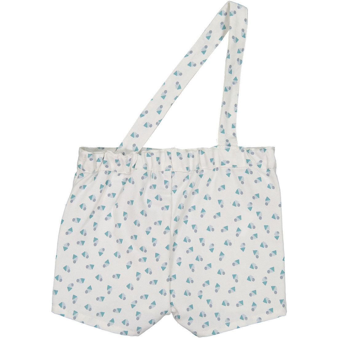 Violeta pants Violeta White/Teal Triangle Print Strap Shorts