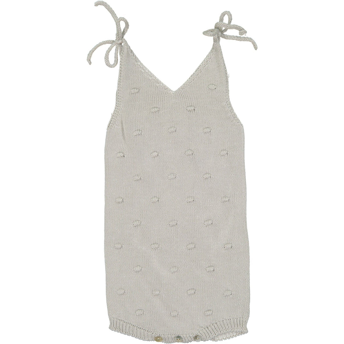 Violeta Rompers and Bodysuits Violeta Beige Popcorn Romper