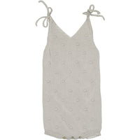 Violeta Rompers and Bodysuits Violeta Beige Popcorn Romper