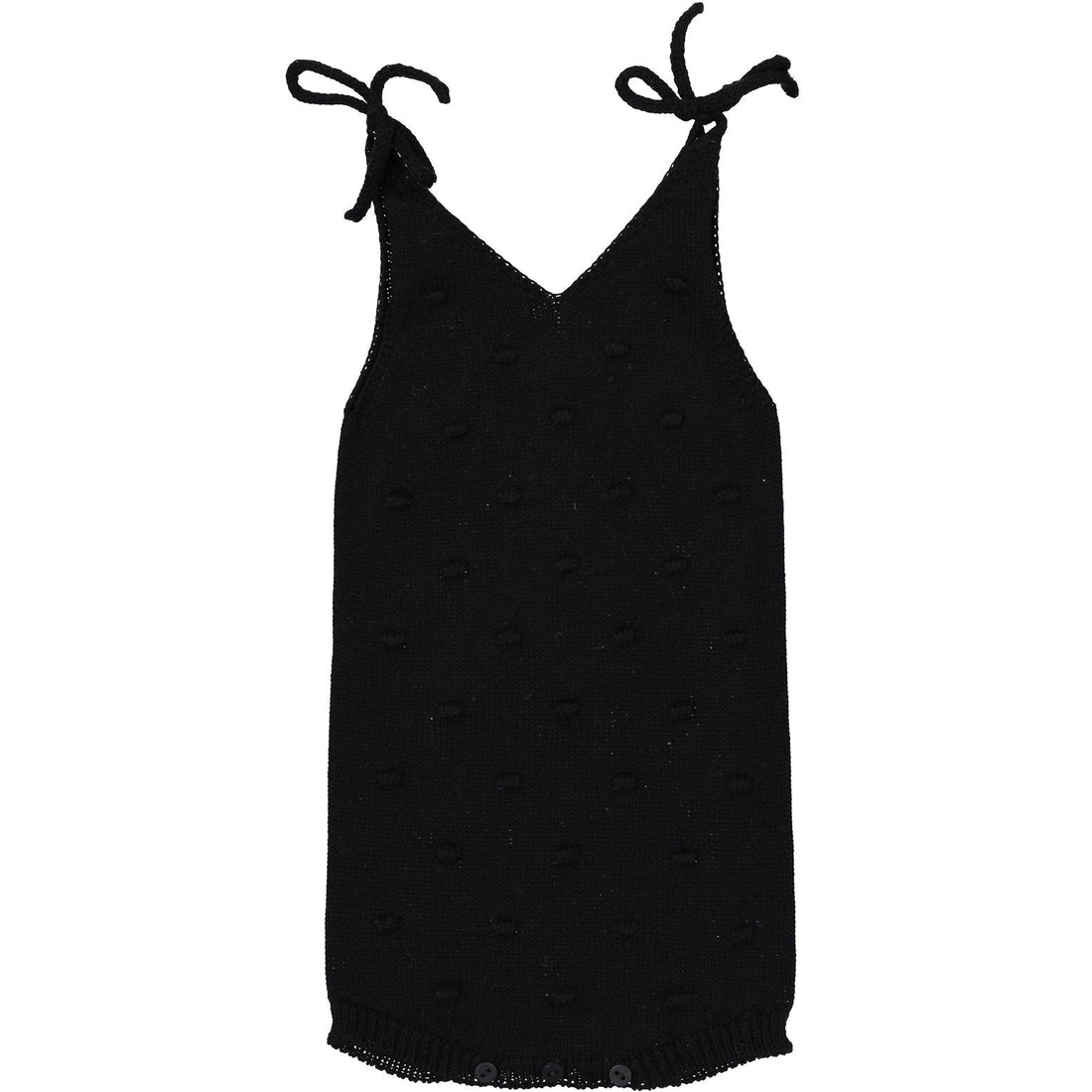 Violeta Rompers and Bodysuits Violeta Black Popcorn Romper