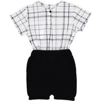 Violeta Rompers and Bodysuits Violeta White Plaid Romper