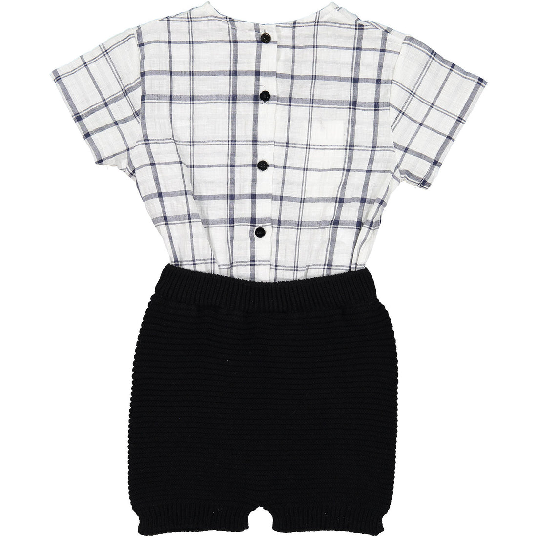 Violeta Rompers and Bodysuits Violeta White Plaid Romper