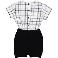 Violeta Rompers and Bodysuits Violeta White Plaid Romper