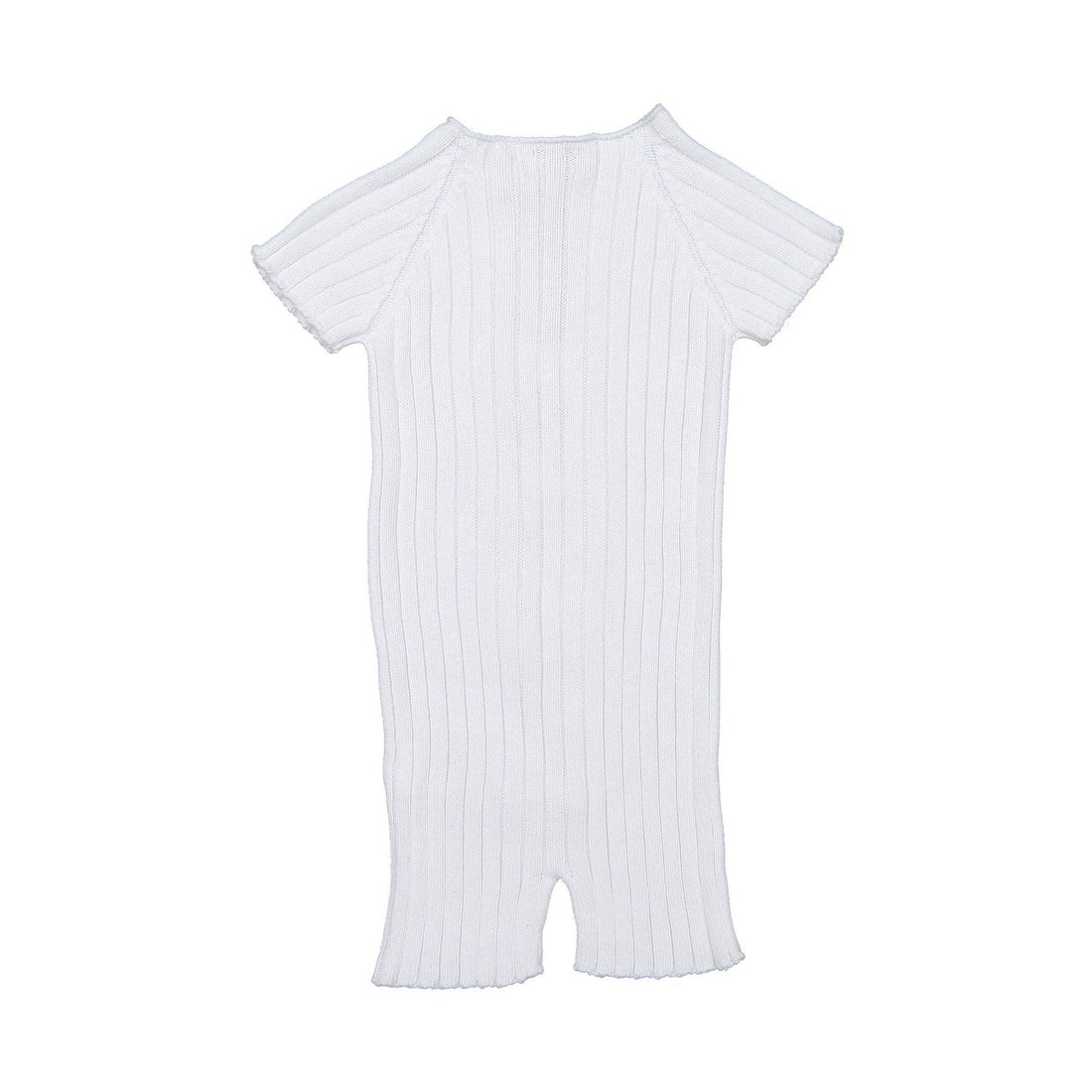 Violeta rompers Violeta White Lili Ribbed Knit Romper