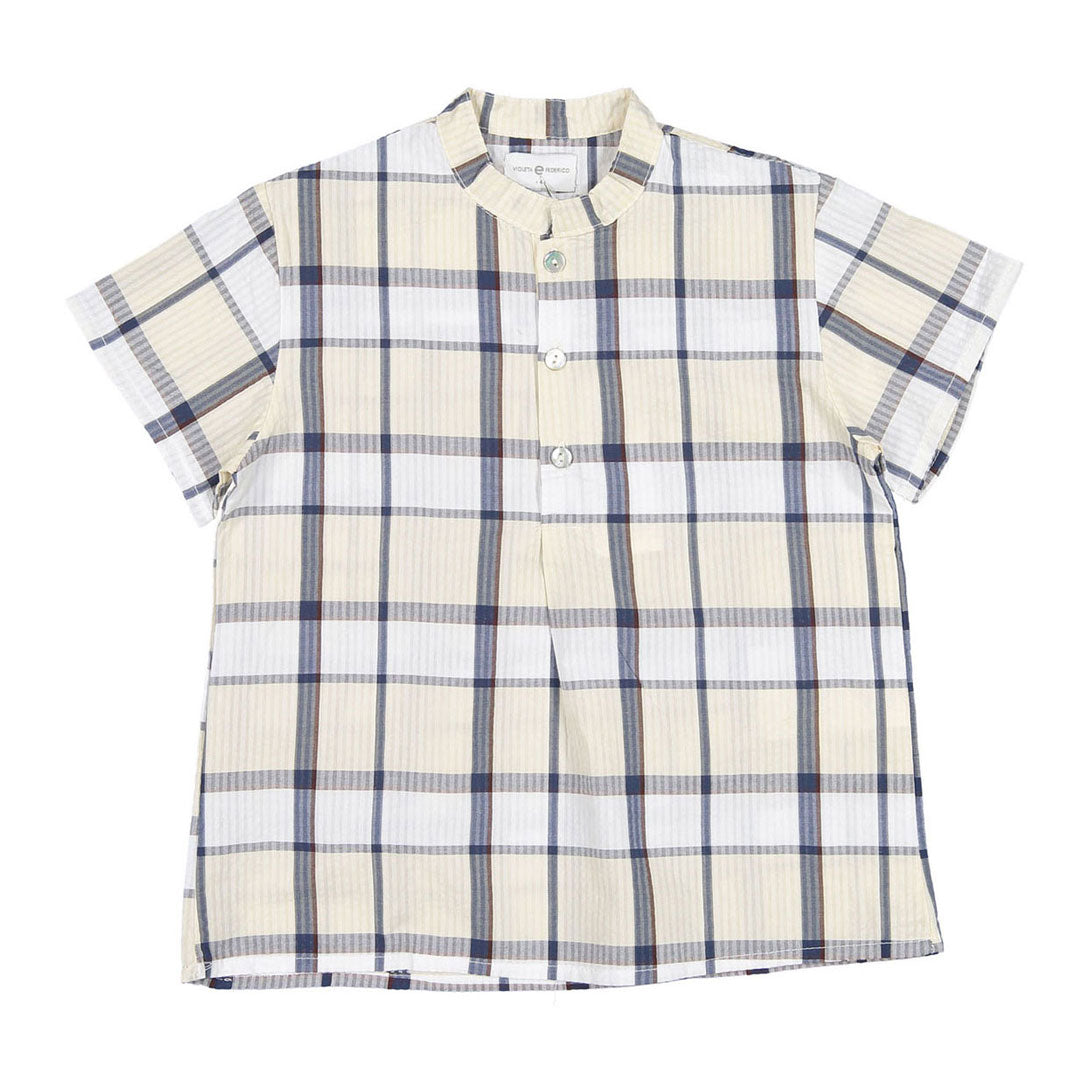 Violeta shirts Violeta Blue Check Bruno Shirt