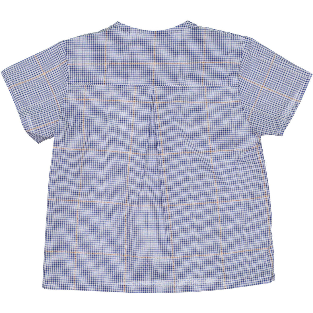 Violeta shirts Violeta Blue Check/Rose Gold Plaid Shirt