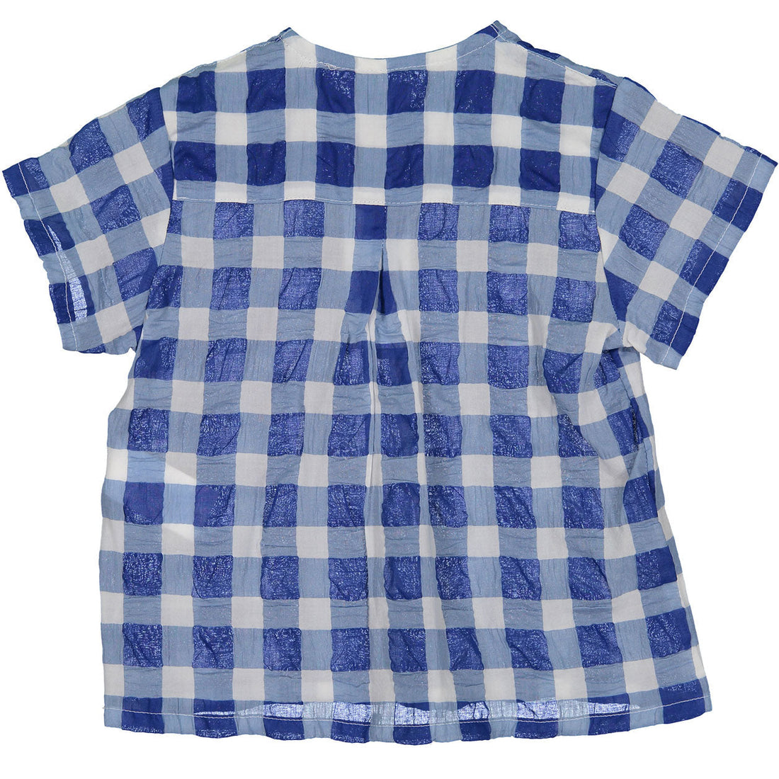 Violeta shirts Violeta Blue Wrinkled Check Shirt