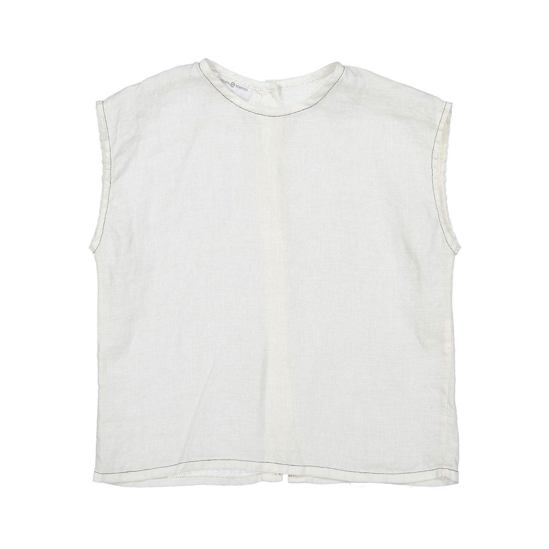 Violeta shirts Violeta Bone Trimmed Javi Sleeveless Baby Shirt