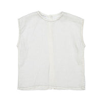 Violeta shirts Violeta Bone Trimmed Javi Sleeveless Baby Shirt
