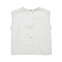 Violeta shirts Violeta Bone Trimmed Javi Sleeveless Baby Shirt