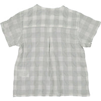 Violeta shirts Violeta Grey Wrinkled Check Shirt