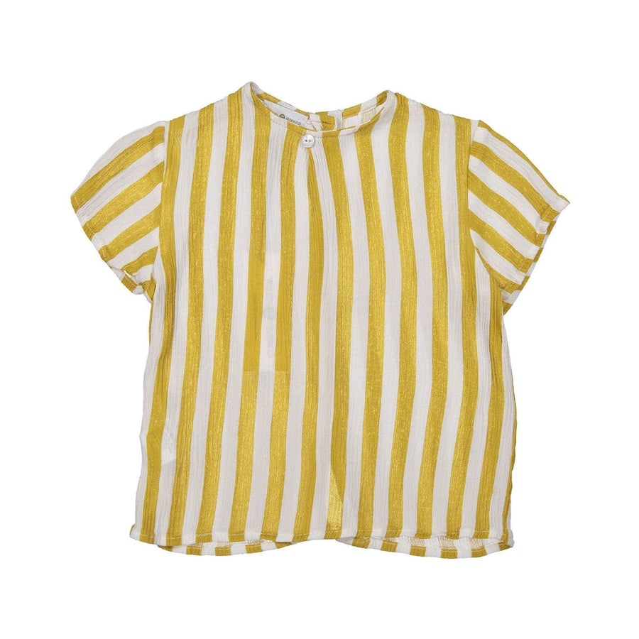 Violeta shirts Violeta Mustard Stripe Nak Baby Shirt
