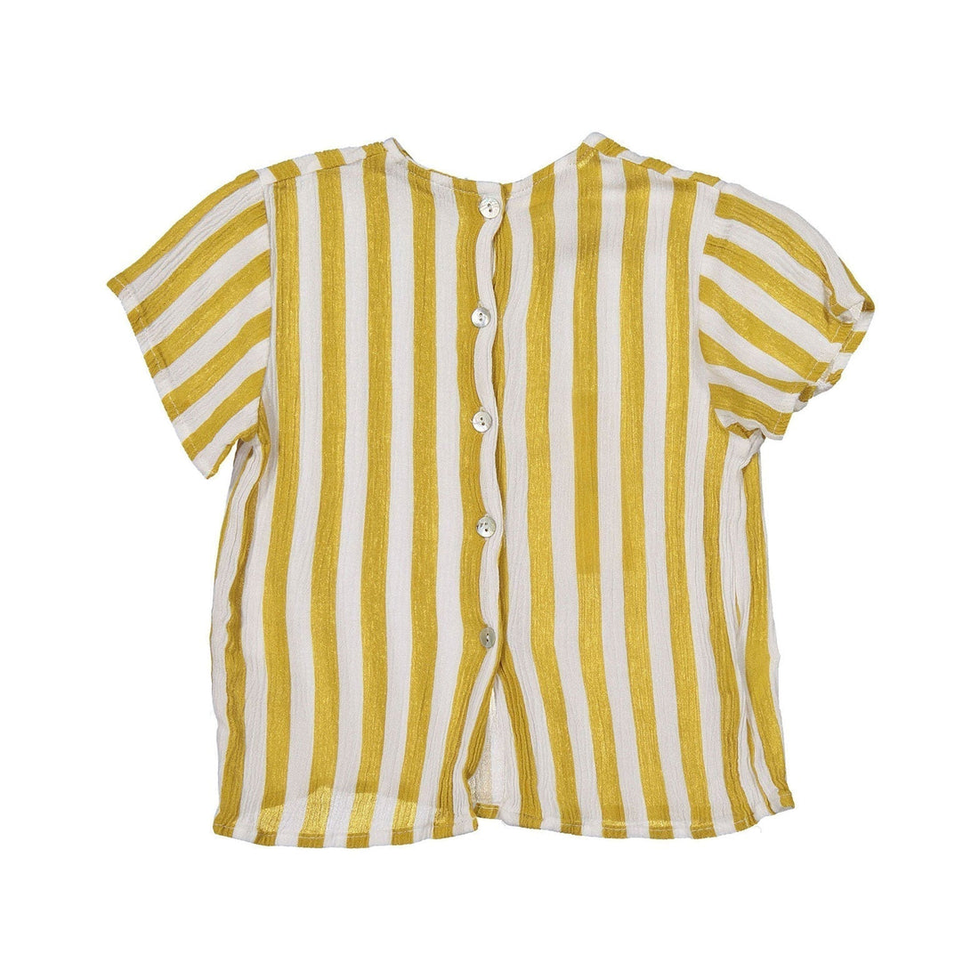 Violeta shirts Violeta Mustard Stripe Nak Baby Shirt