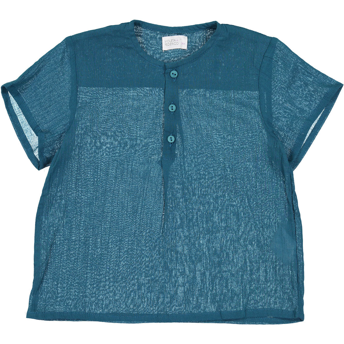 Violeta shirts Violeta Teal Gauze Shirt