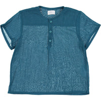 Violeta shirts Violeta Teal Gauze Shirt
