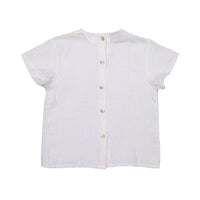 Violeta shirts Violeta White Linen Nak Baby Shirt