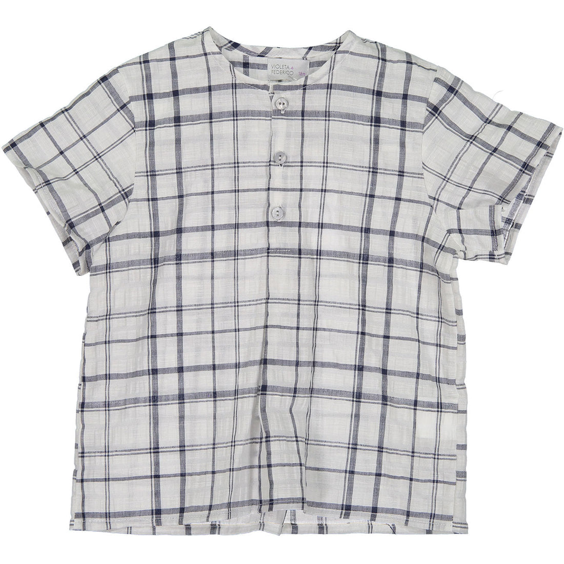 Violeta shirts Violeta White Plaid Shirt