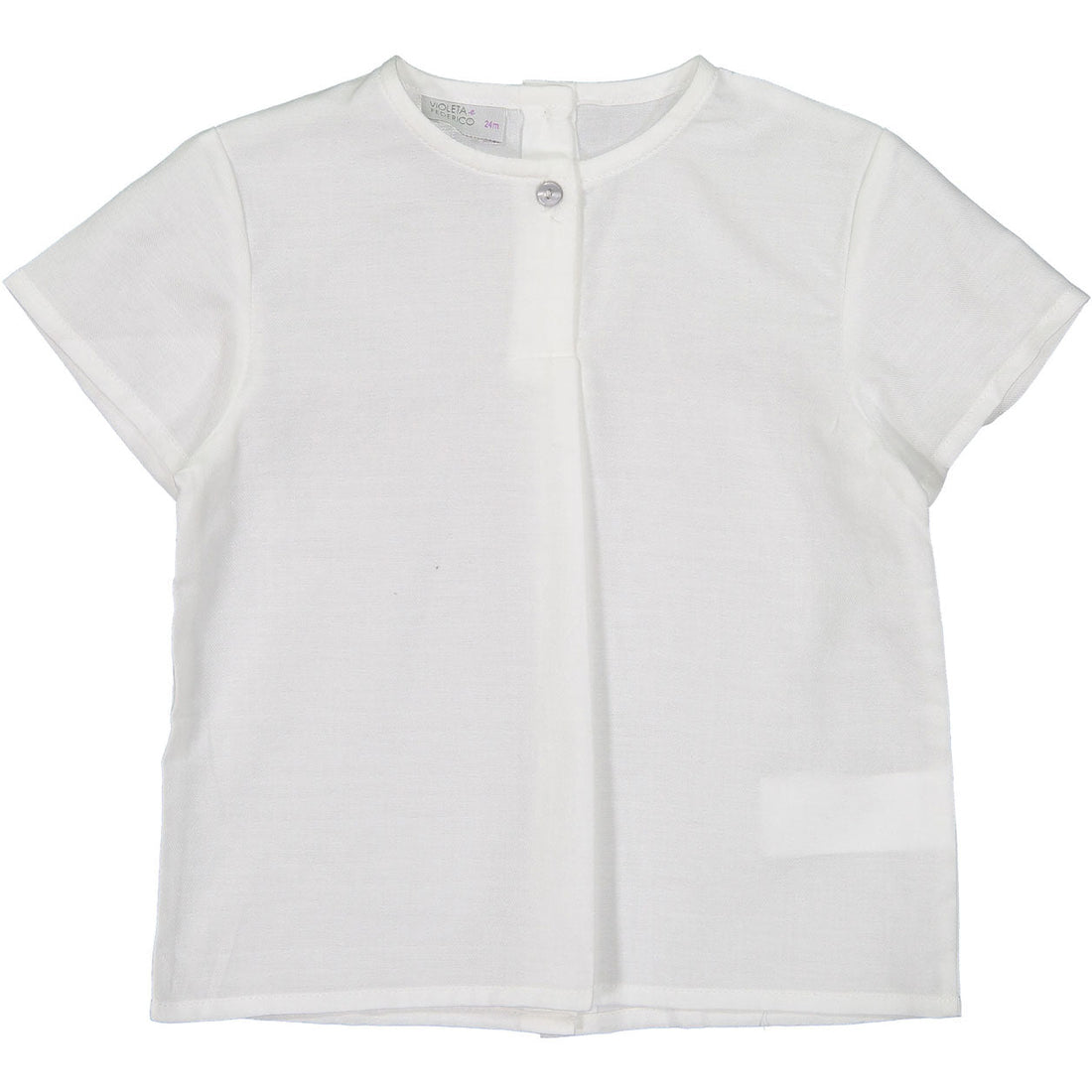 Violeta shirts Violeta White Swiss Dot Shirt