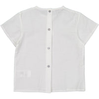 Violeta shirts Violeta White Swiss Dot Shirt