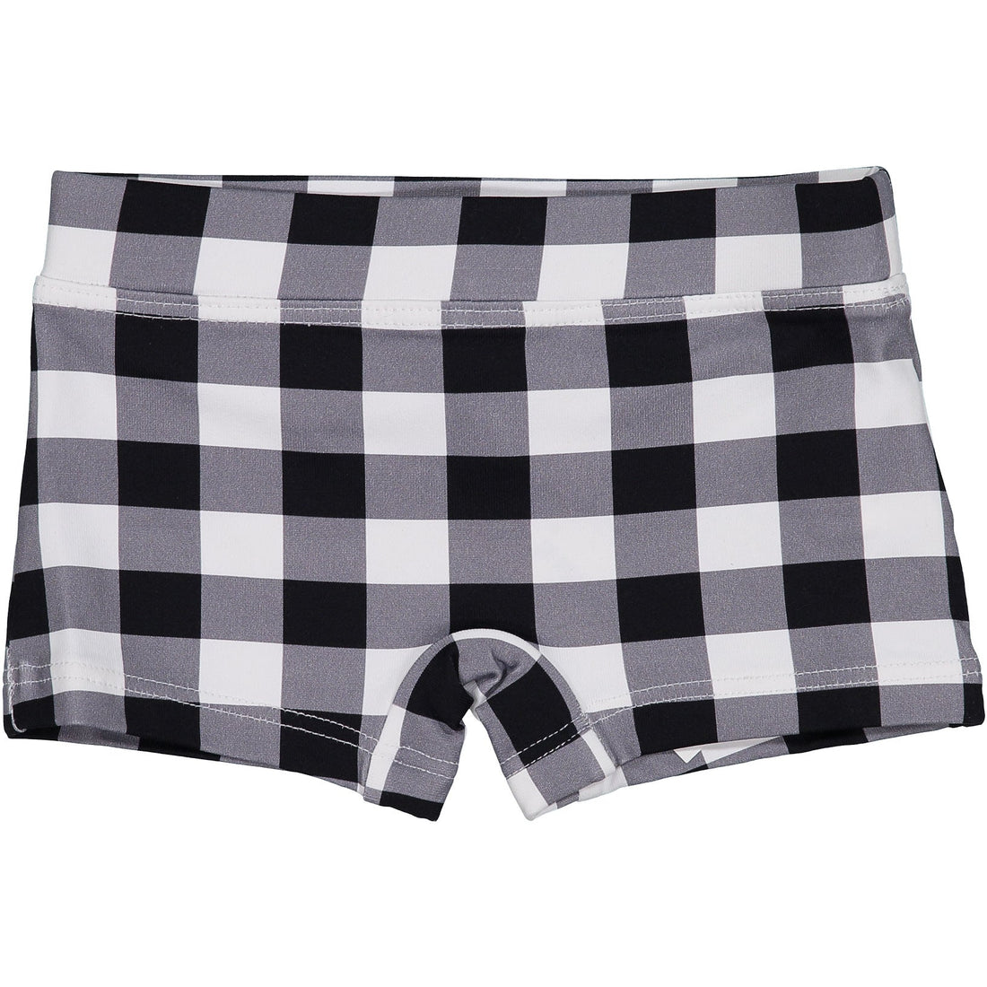 Violeta swim Violeta Black Gingham Swim Shorts