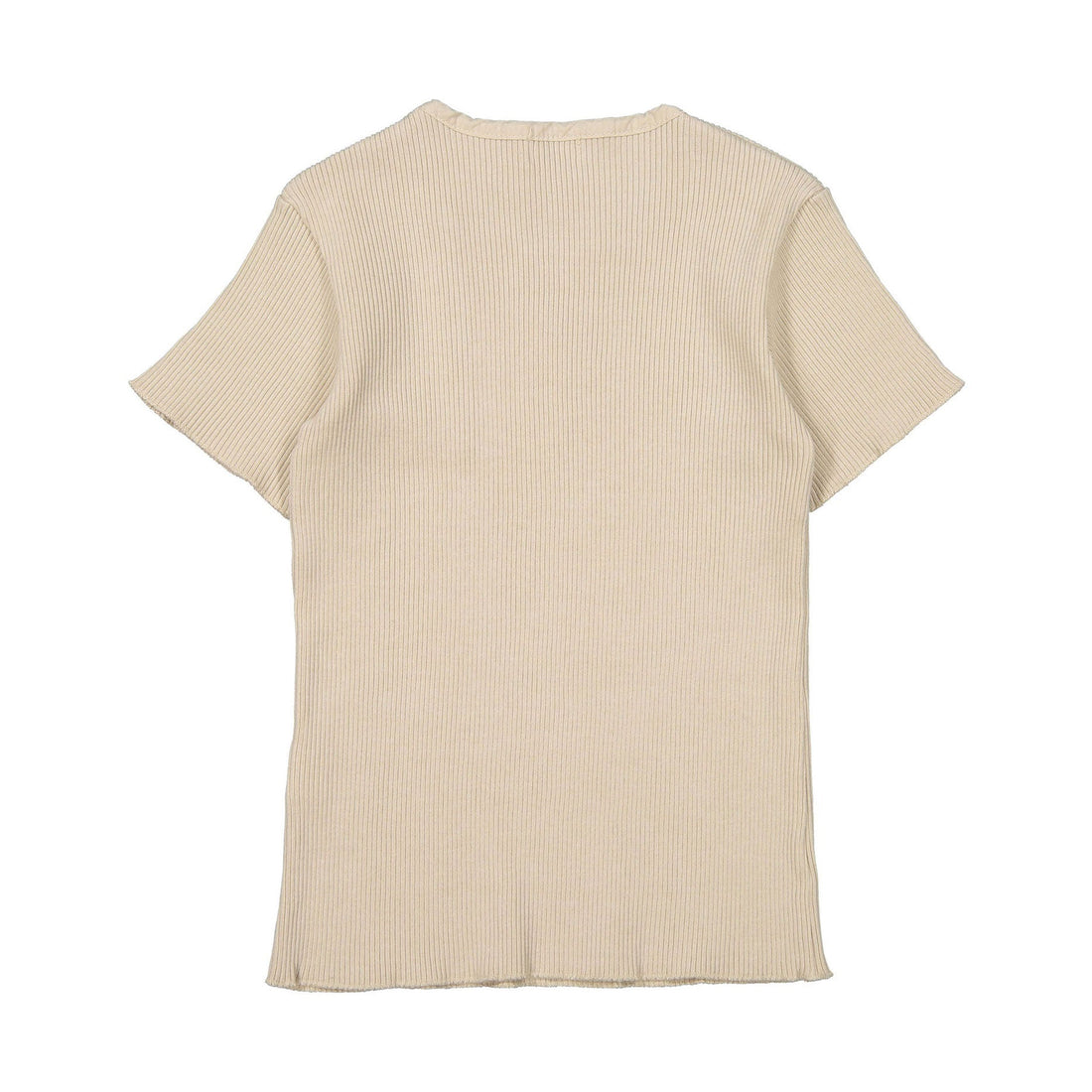 Violeta tees Violeta Beige Side Button Henley