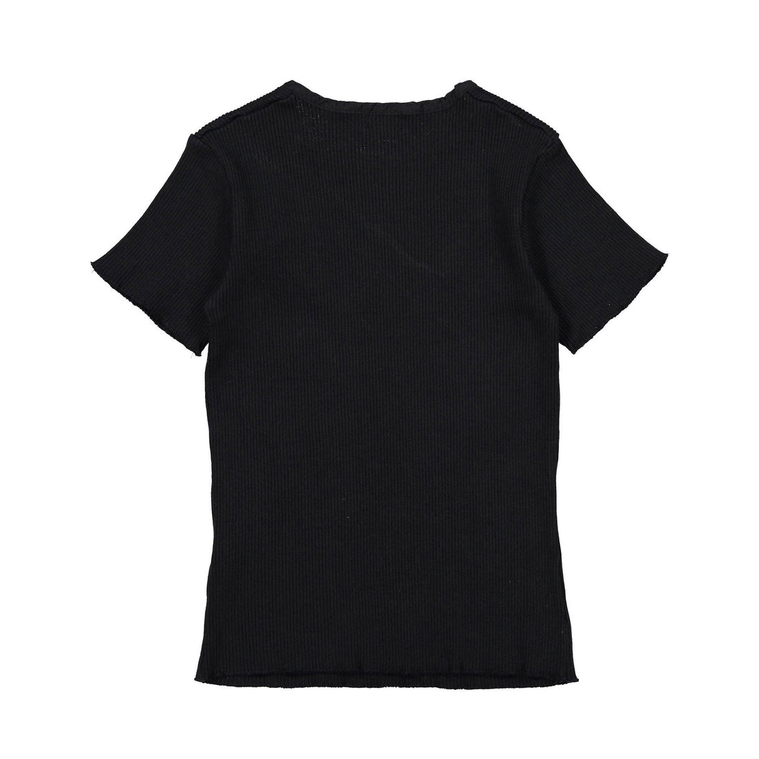 Violeta tees Violeta Black Side Button Henley
