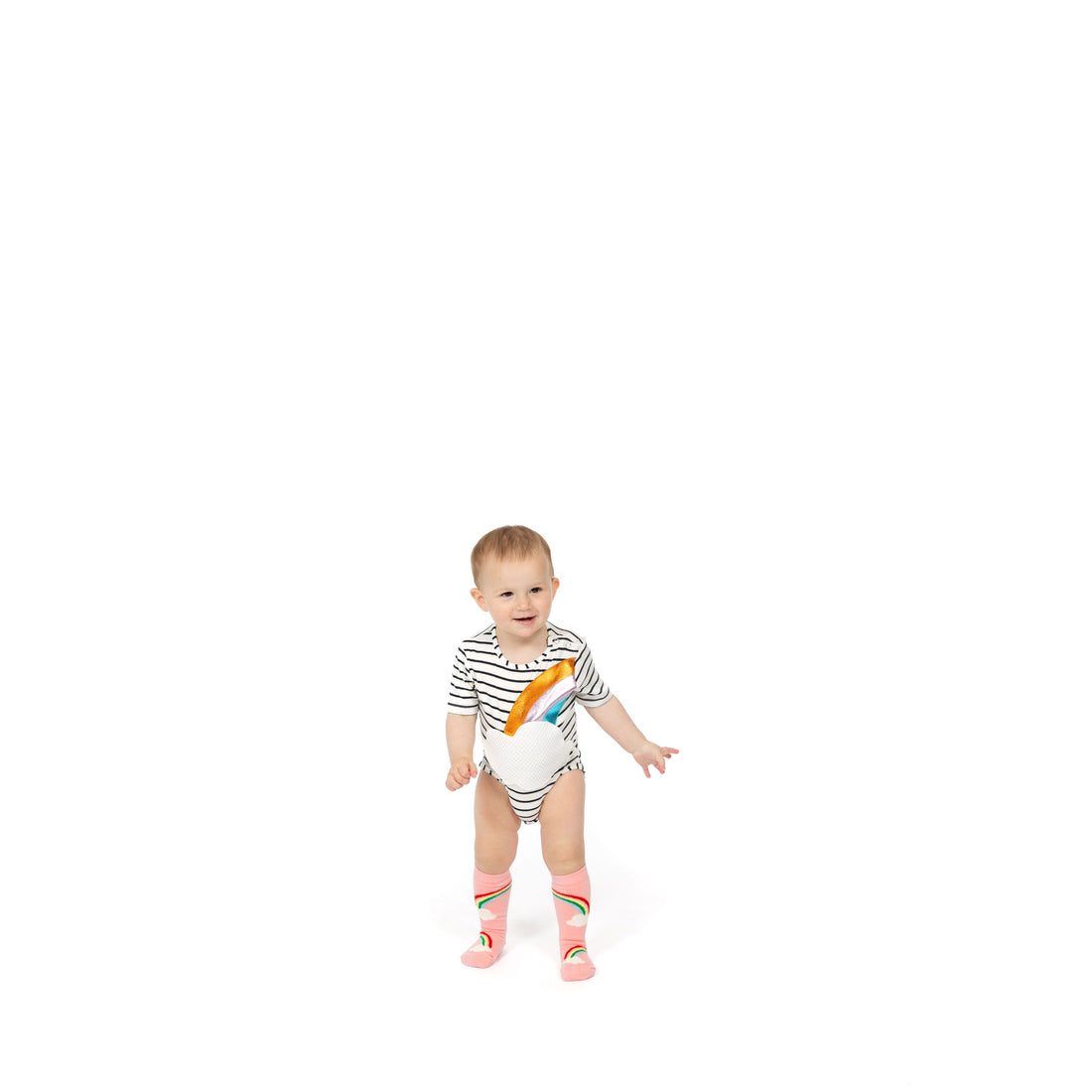 Wauw Capow bodysuits Wauw Capow Striped Fortune Rainbow Bodysuit
