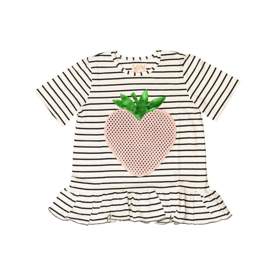 Wauw Capow tees Wauw Capow Striped Elly Summer Strawberry Tee