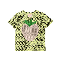 Wauw Capow tees Wauw Capow Yellow Dot Johanna Strawberry Baby Tee
