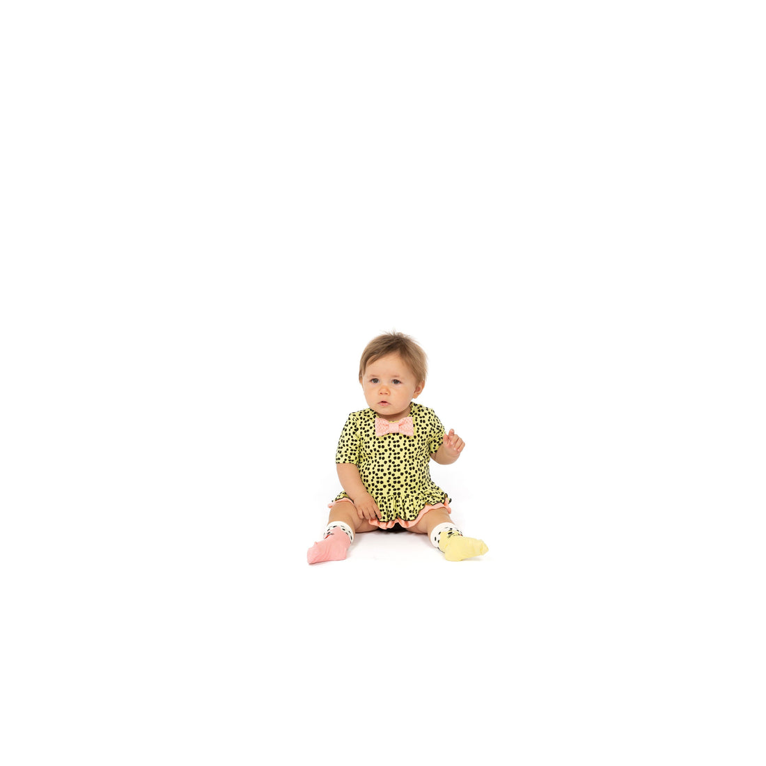 Wauw Capow tees Wauw Capow Yellow Dot Johanna Strawberry Baby Tee