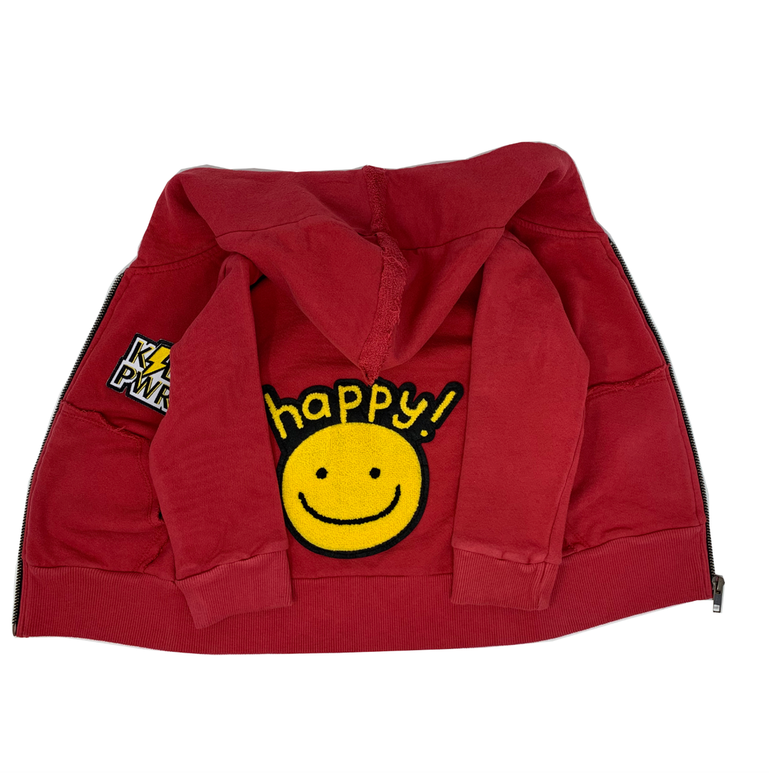 Wee Monster sweatshirts Wee Monster Happy Red Zip Hoodie