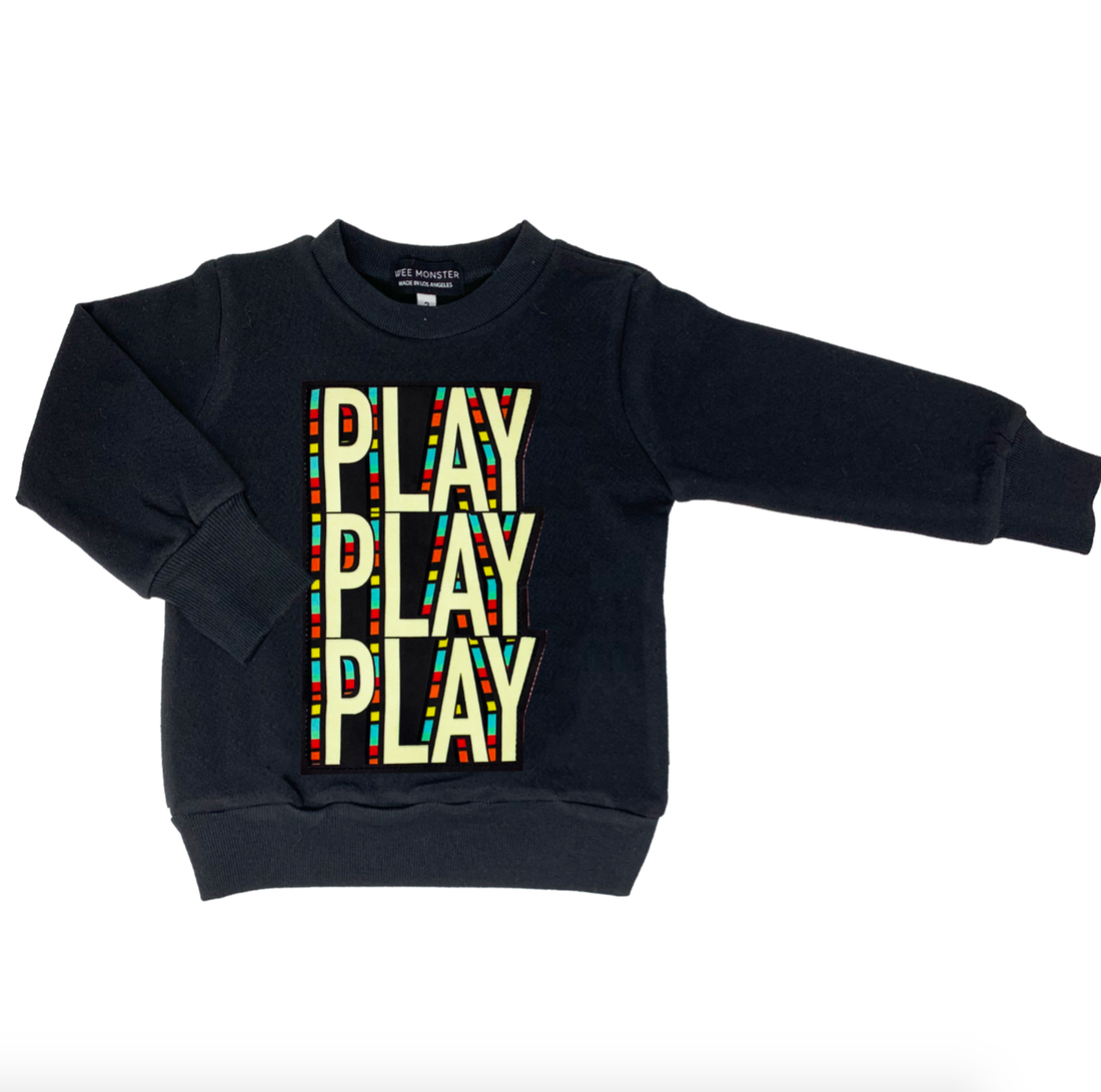 Wee Monster sweatshirts Wee Monster Play Black Sweatshirt