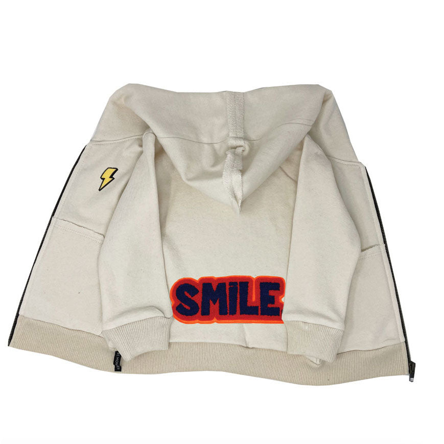 Wee Monster sweatshirts Wee Monster SMILE Cream Zip Hoodie