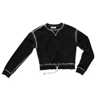 Hey kid Black Embossed Sweatshirt