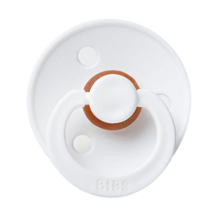 Mushie White Bibs Pacifier