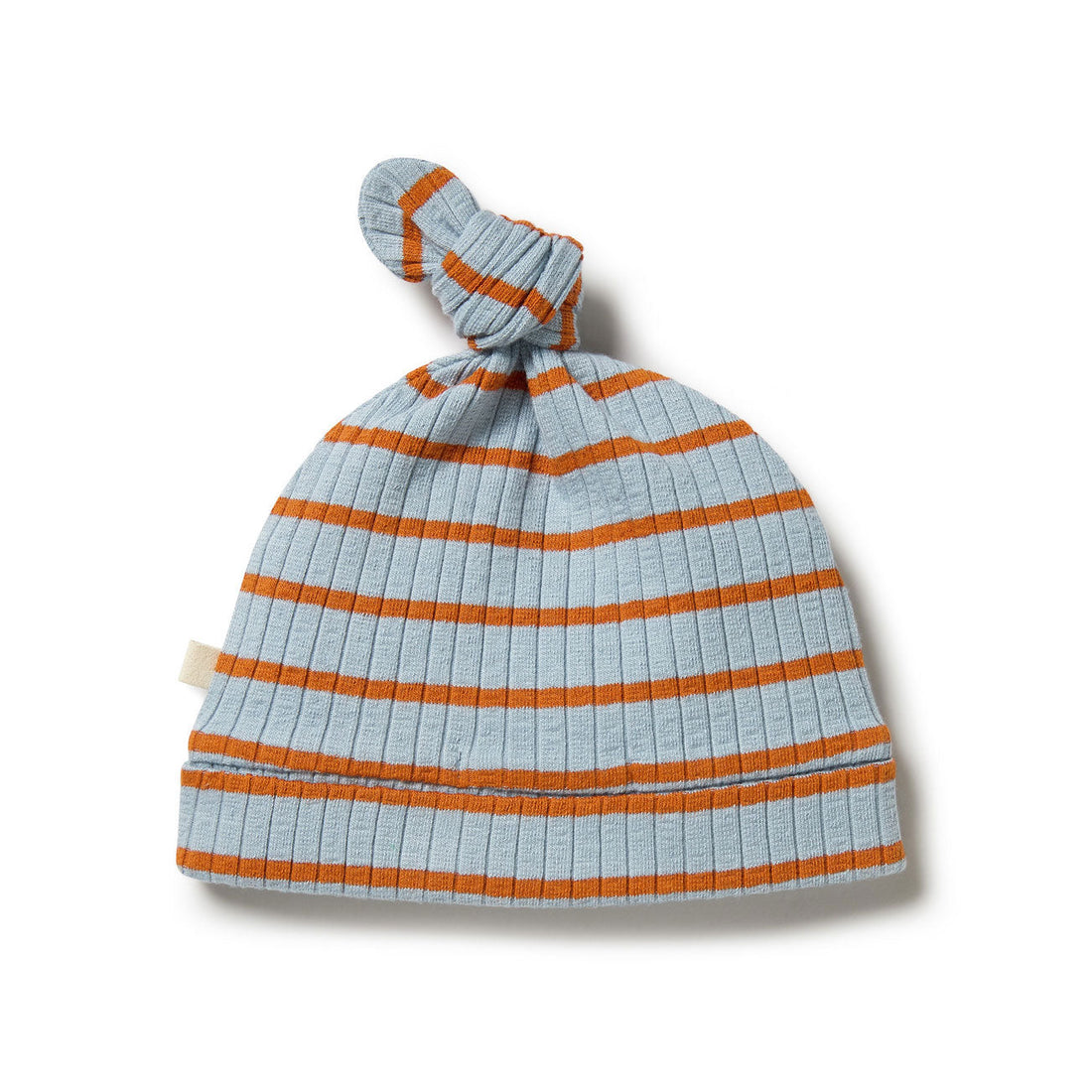 Wilson and Frenchy accessories Wilson and Frenchy Anchor Blue Organic Stripe Rib Knot Hat