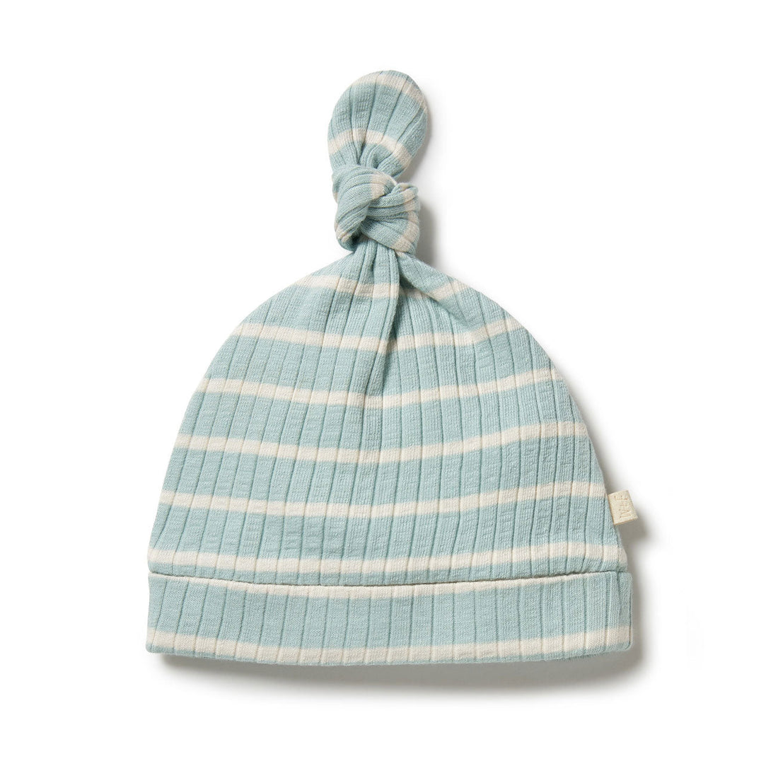 Wilson and Frenchy accessories Wilson and Frenchy Pistachio Organic Stripe Rib Knot Hat