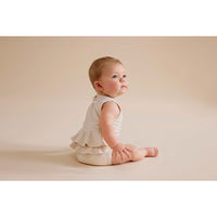 Wilson and Frenchy bodysuits Wilson and Frenchy Oyster Organic Rib Ruffle Bodysuit