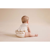 Wilson and Frenchy bodysuits Wilson and Frenchy Oyster Organic Rib Ruffle Bodysuit