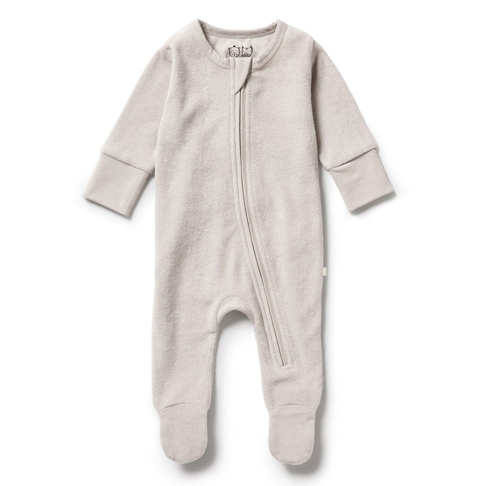Wilson and Frenchy footies Wilson and Frenchy Clay Organic Terry Zipsuit